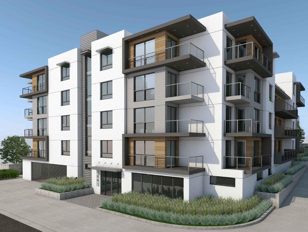 Modern multifamily apartment building on Allesandro Street Los Angeles